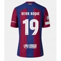 Barcelona Vitor Roque #19 Hjemmebanetrøje 2023-24 Kortærmet